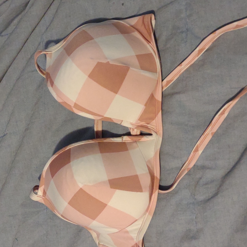Plaid bikini top